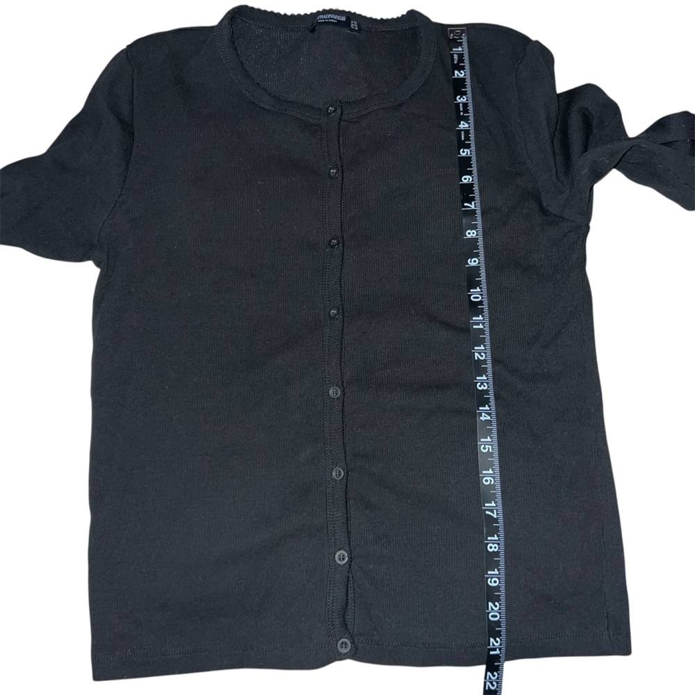 Stradivarius Black Jersey Cardigan Size XL